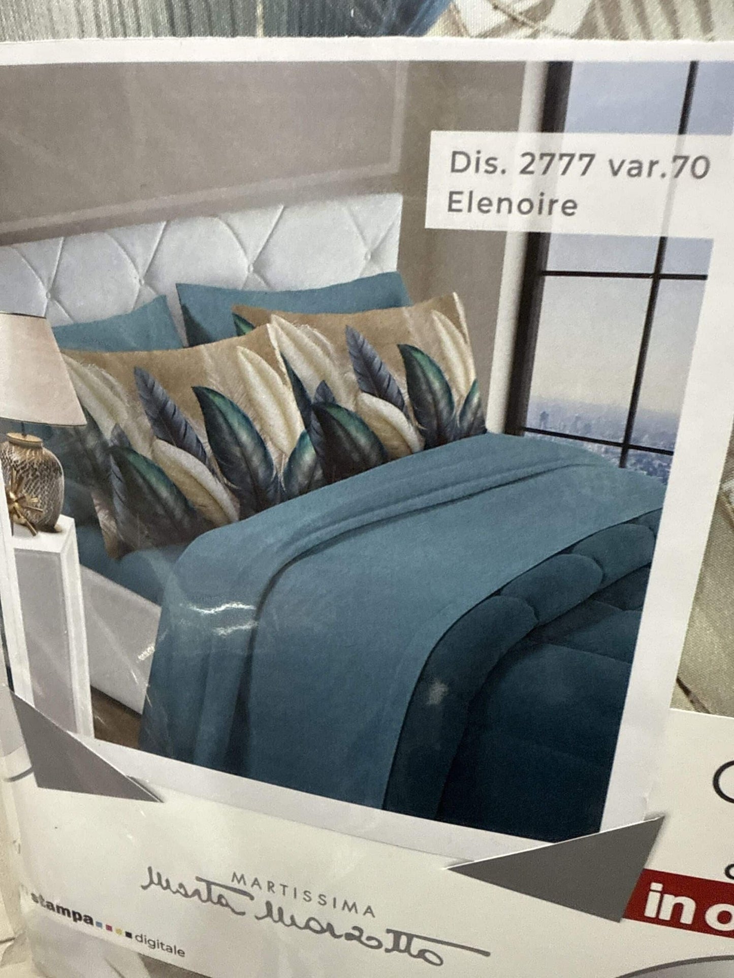 Coppia lenzuola letto matrimoniale Marta Marzotto cotone più due federe fantasia due federe tinta unita colore verde Gucci