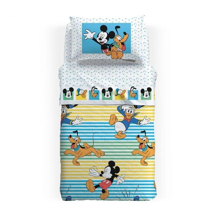 Copriletto Piquet singolo Disney Mickey Estate in Cotone Caleffi