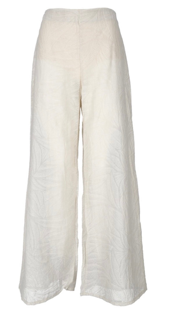 Pantalone foliage cotazur Panna
