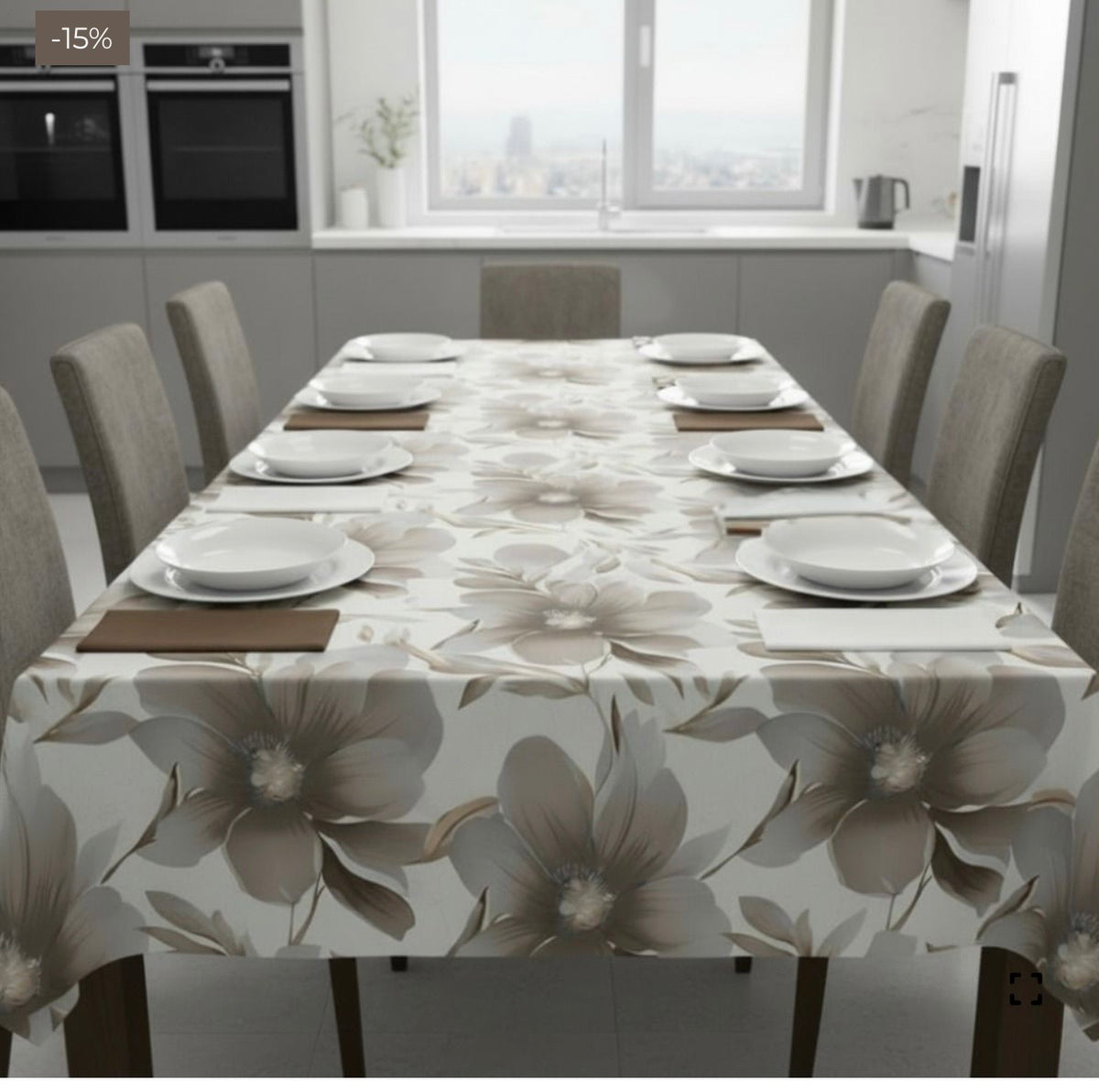 Servizio da tavola Botticelli home aura x6 cm 140x180 più 6 tovaglioli