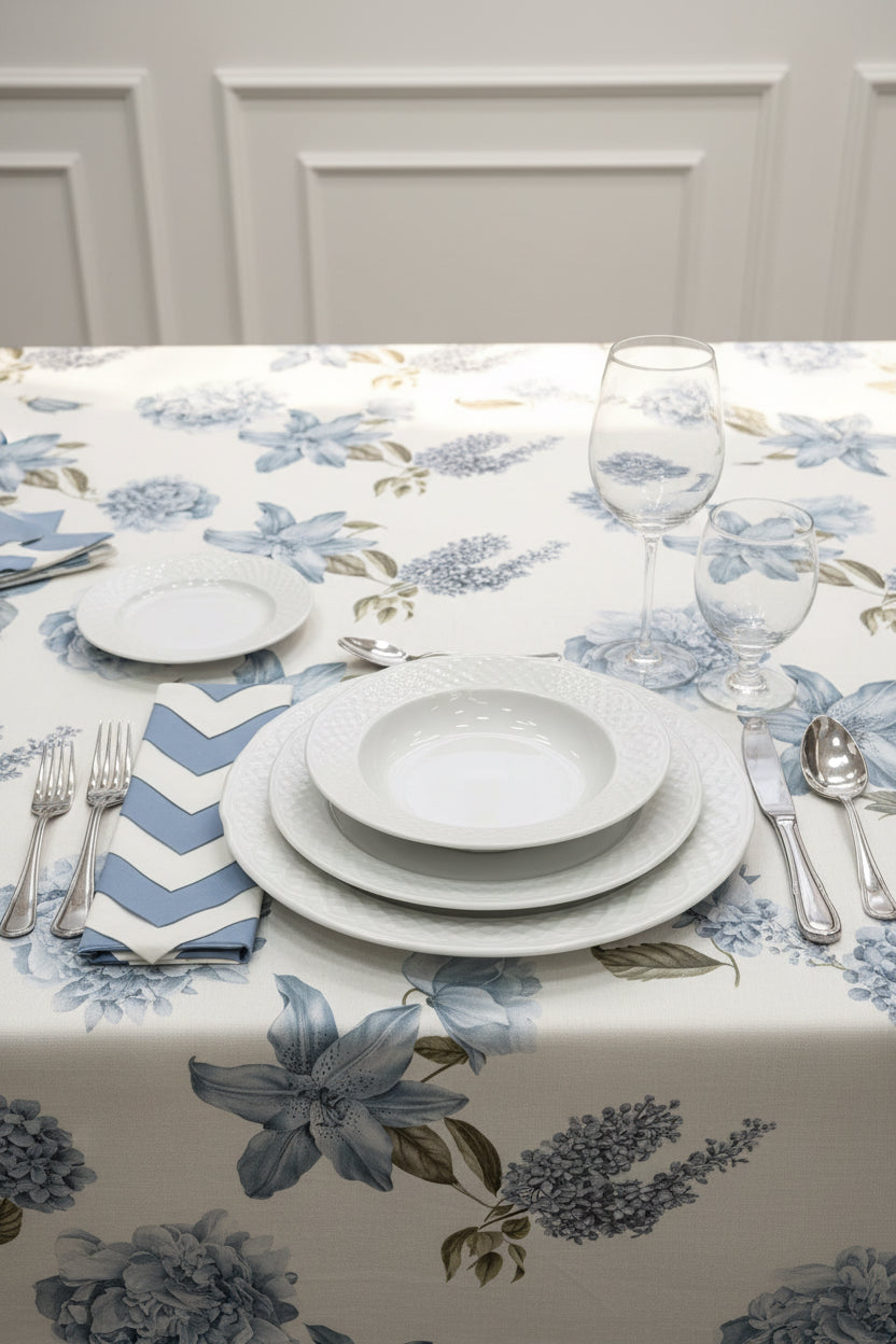 Servizio da tavola Botticelli home bloom azzurro X6