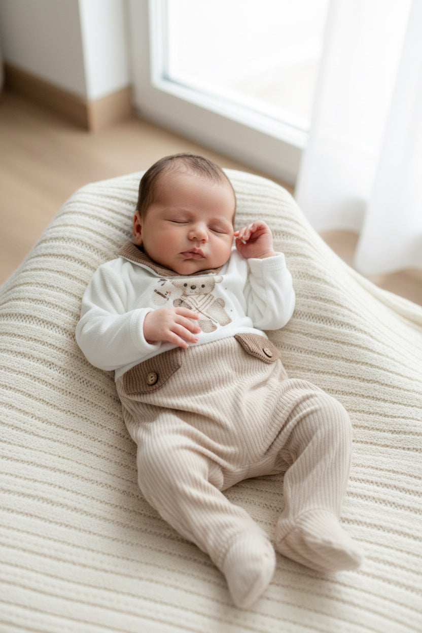 Tutina neonato in ciniglia Gary