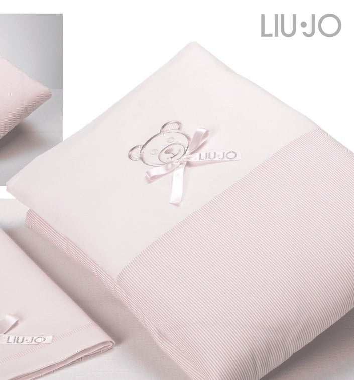 Copri piumino culla Liu Jo 4 pz babybear rosa
