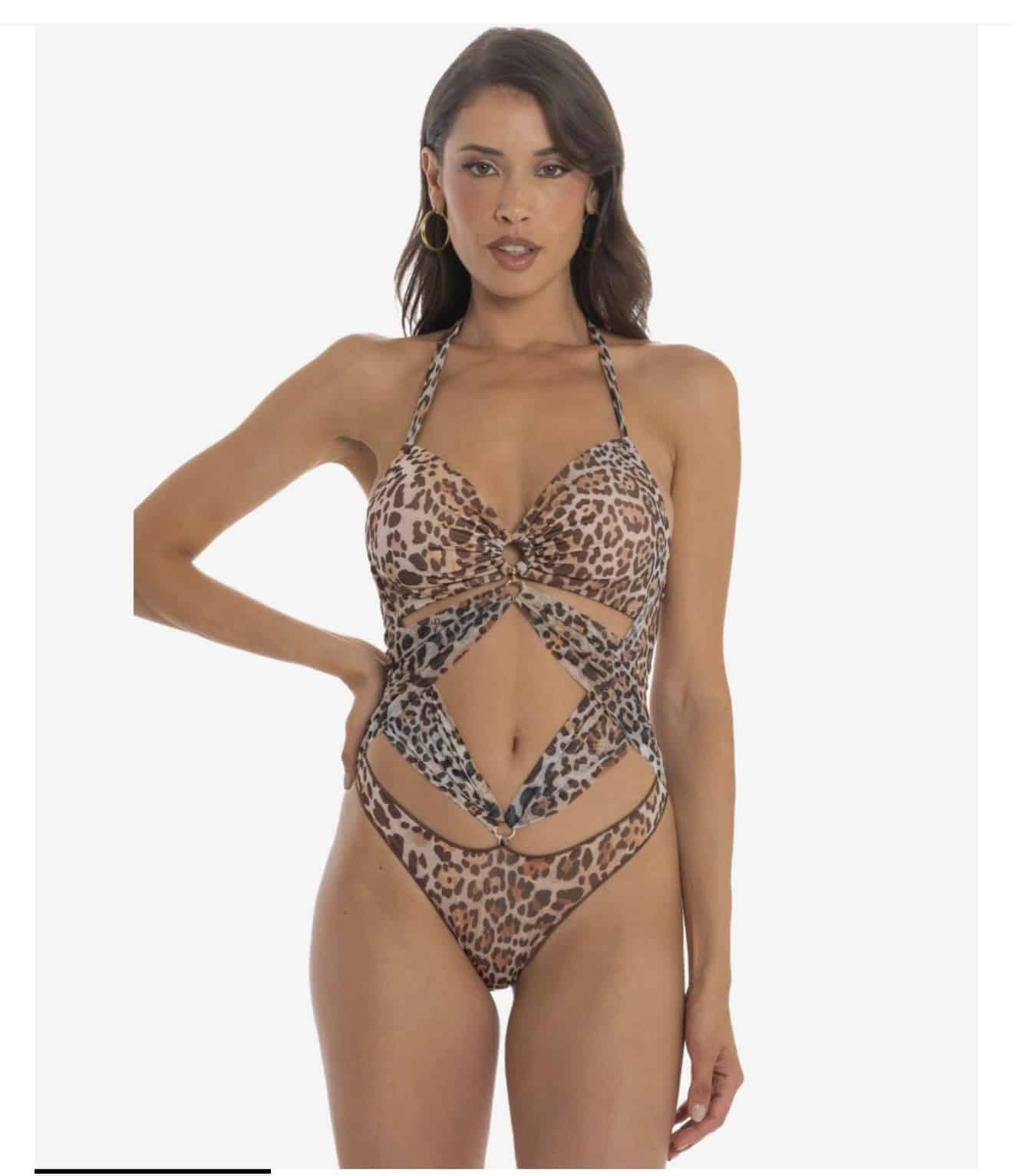 Costumi da bagno PIN UP intero donna incrociato tulle selva PIN UP