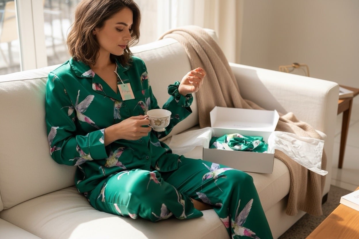 Pigiama donna raso filo D’Angelo J lo verde
