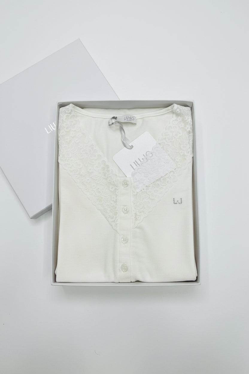 Camicia da notte Liu.Jo serafino viscosa colore latte