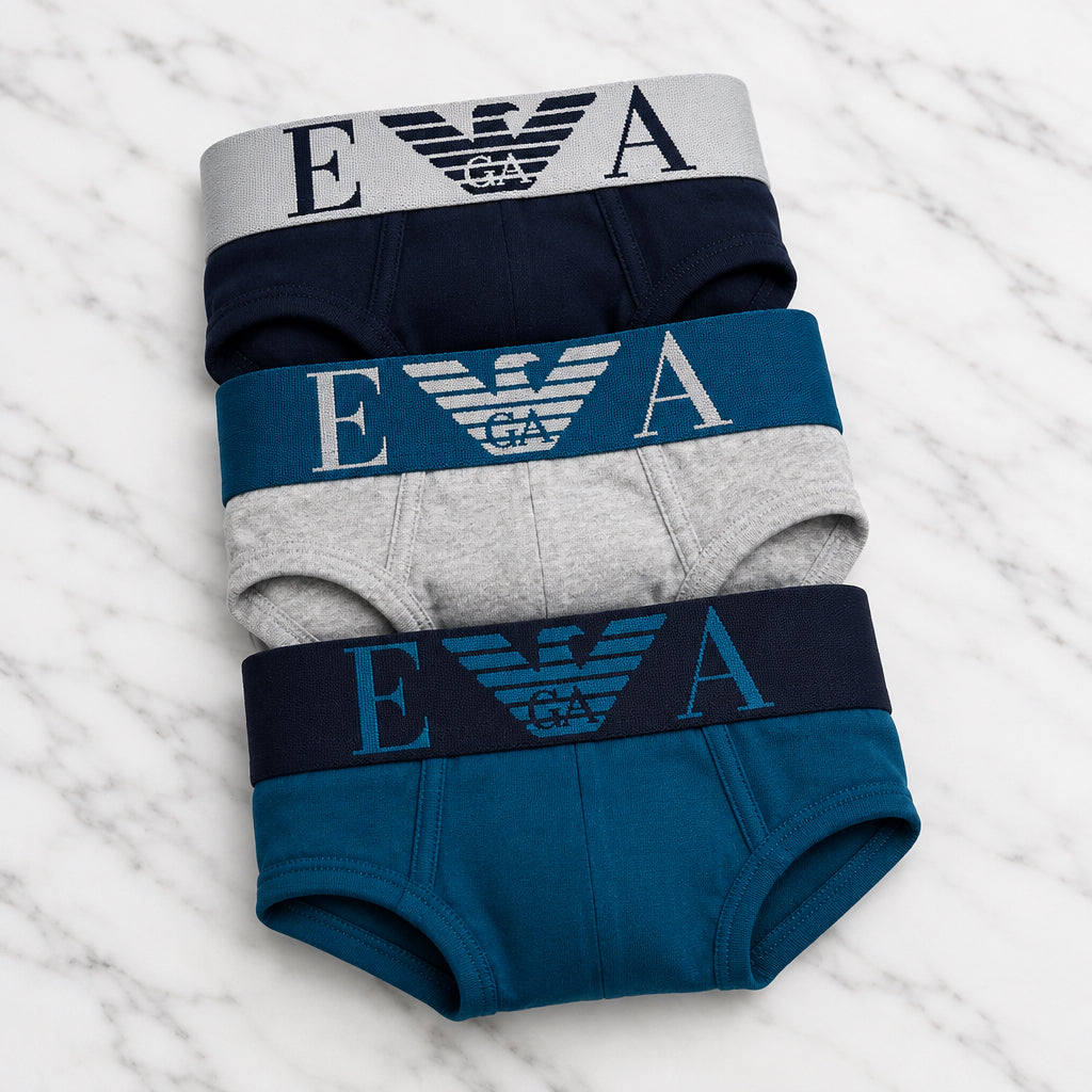 SET 3 SLIP MONOGRAMMA AUDACE IN JERSEY CON LOGO