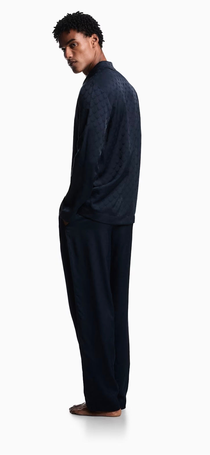 PIGIAMA IN TESSUTO JACQUARD SHINY MONOGRAM