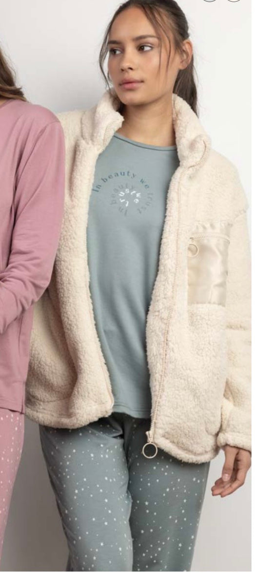 Giacca da camera donna AZNAR con zip beige