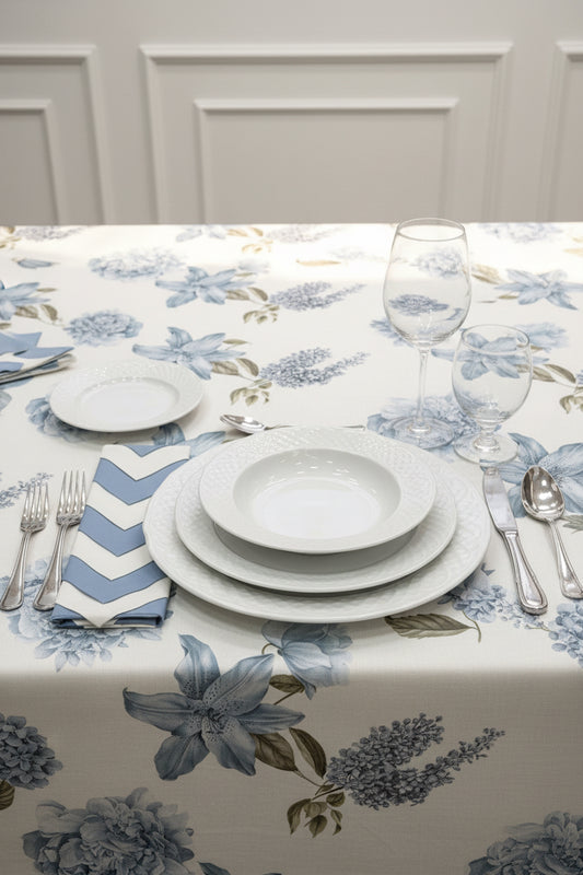 Servizio da tavola Botticelli home bloom azzurro X6