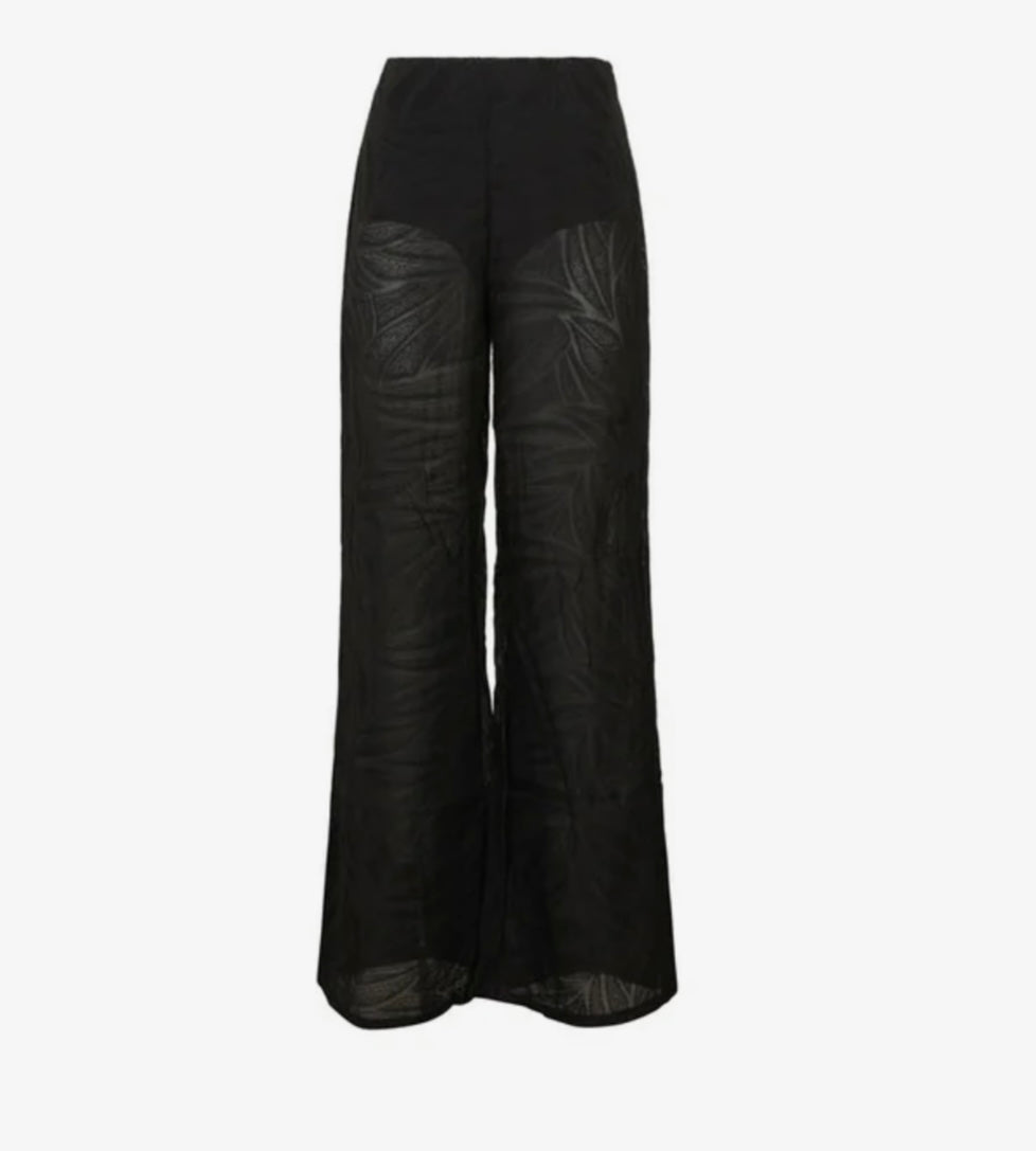 Pantalone foliage cotazur nero