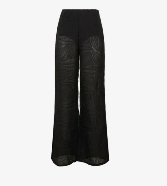 Pantalone foliage cotazur nero