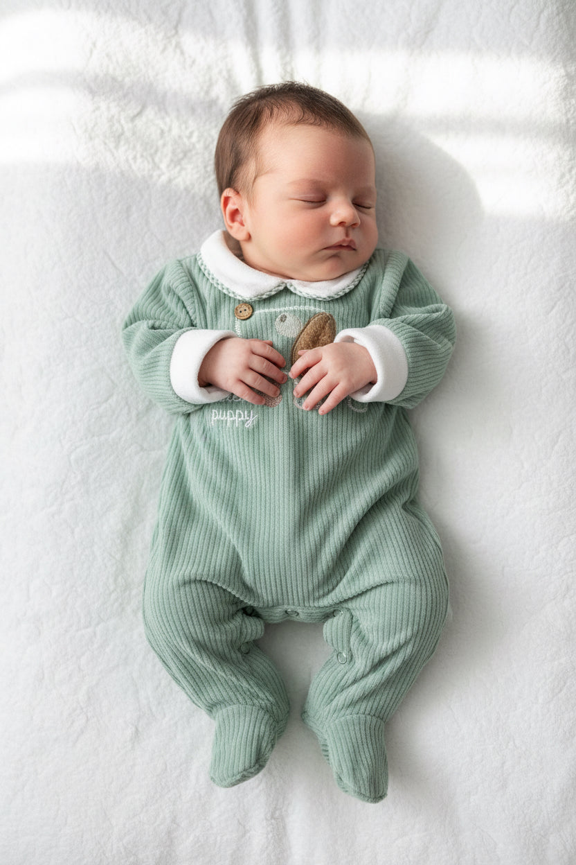 Tutina neonato in ciniglia Gary
