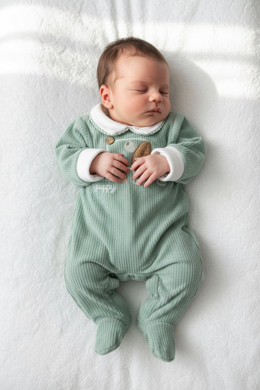 Tutina neonato in ciniglia Gary