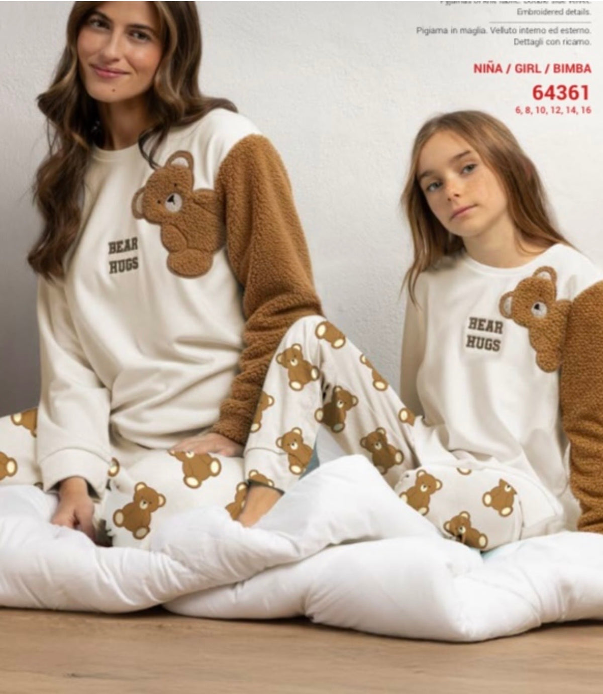 Pigiama donna teddy ciniglia