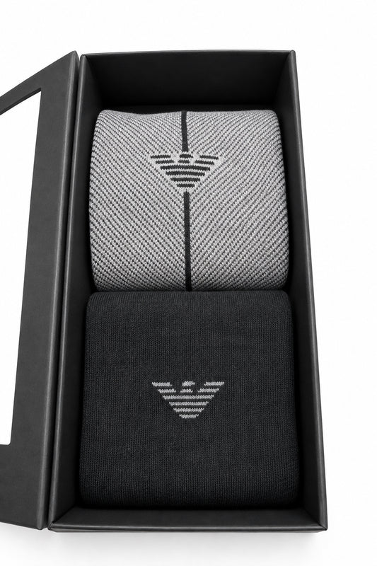 Emporio Armani Set di 2 paia calzini lunghi nero