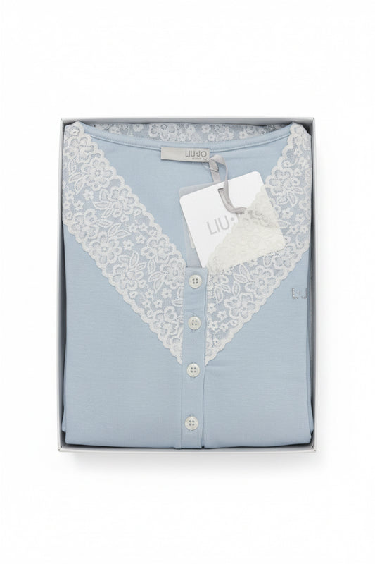 Camicia da notte Liu.Jo serafino viscosa colore azzurro