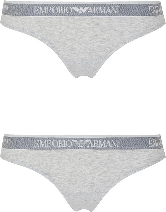 Emporio Armani 2 pack Slip da donna grigio