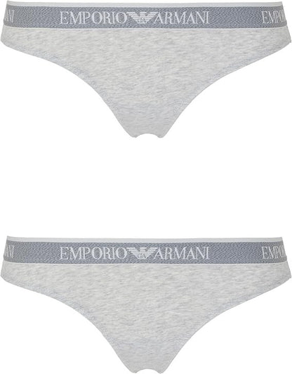 Emporio Armani 2 pack Slip da donna grigio