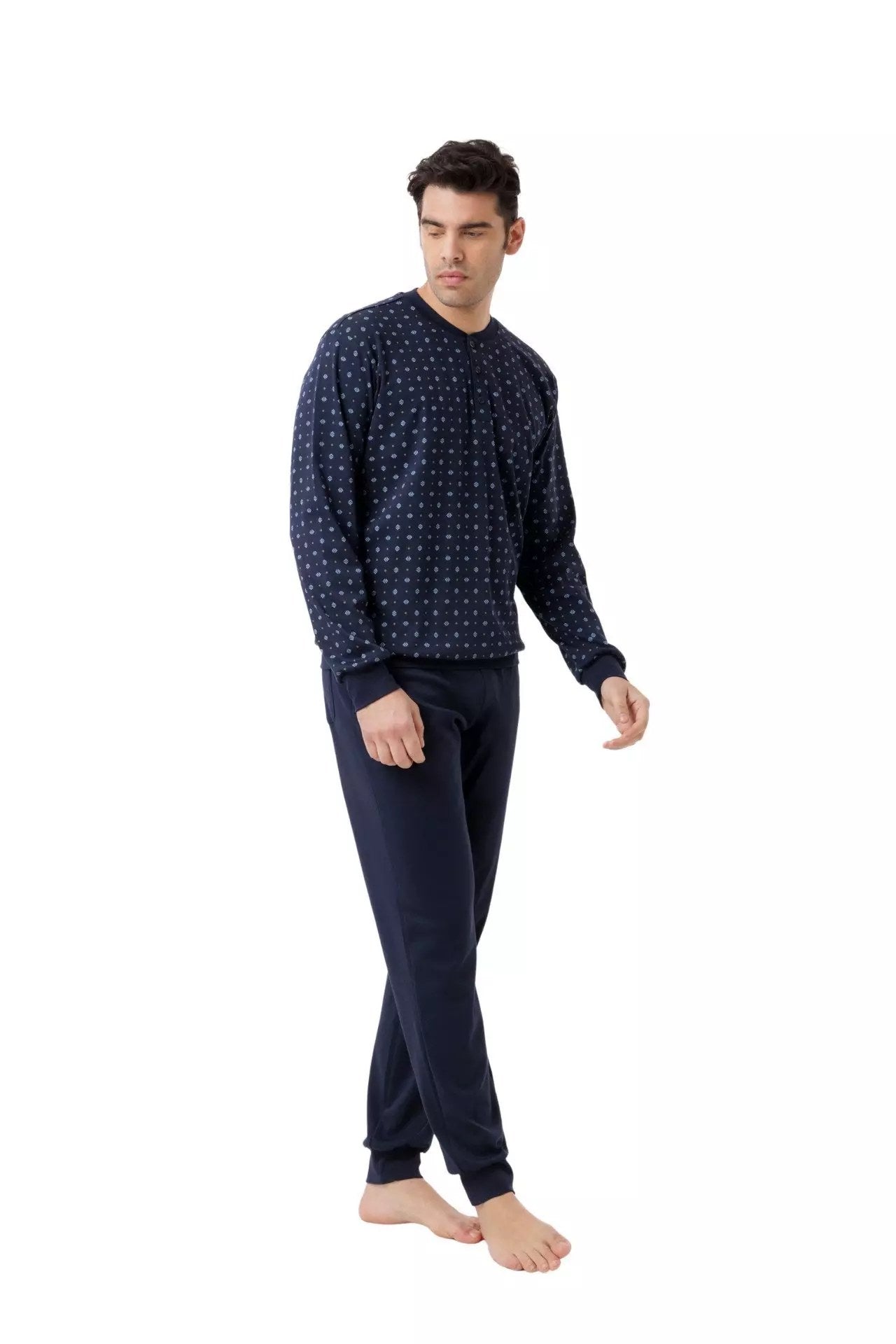 Jamas Pigiama Uomo Cotone Leggero Maniche Lunghe EJ 9417