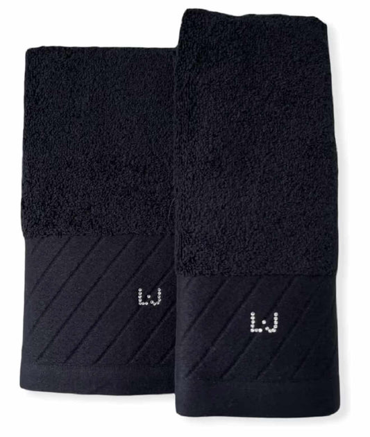 Telo bagno Liu Jo diagonal nero