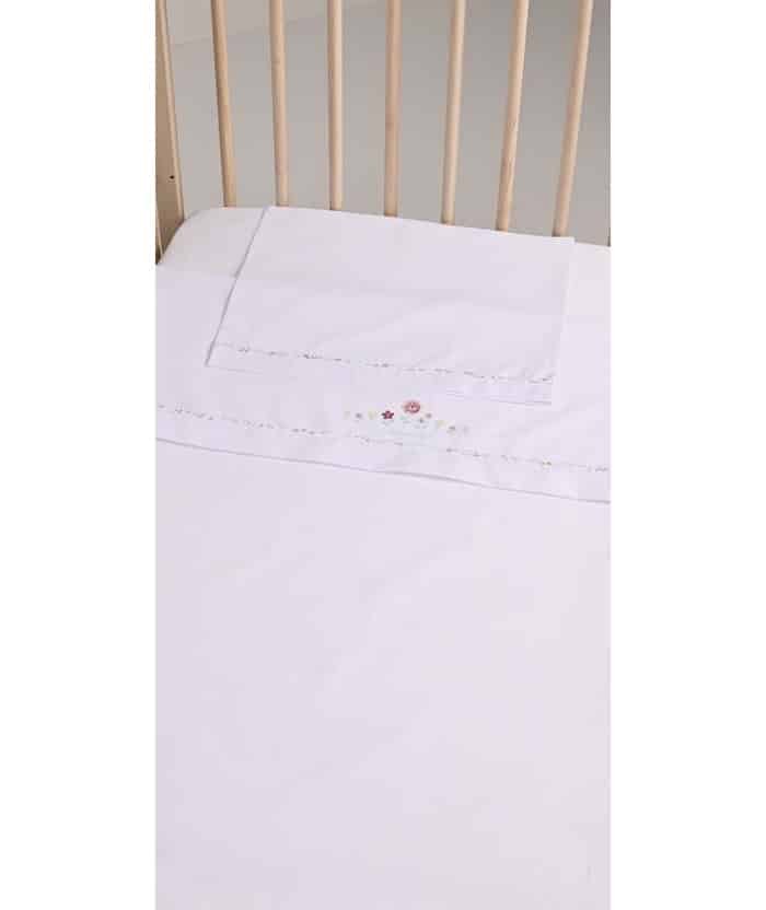 Lenzuolino lettino gary cm 155x175 sopra sotto federa giada