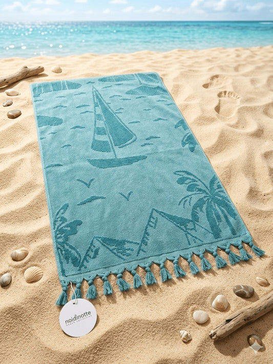 Telo mare micro spugna noi di notte azzurro