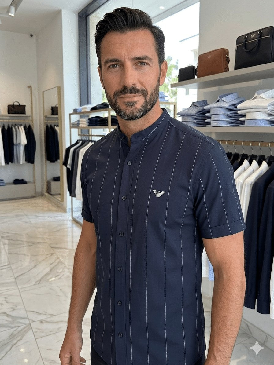 Camicia Beachwear Emporio Armani nero