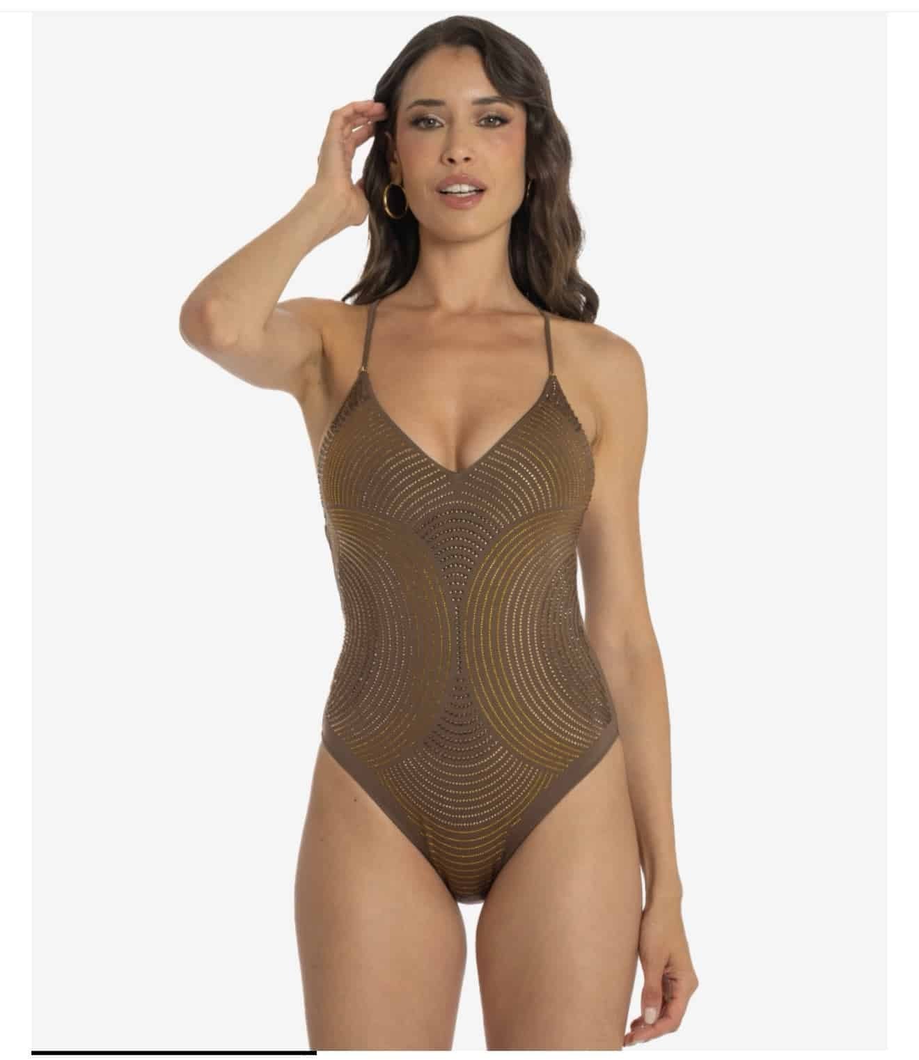 Costumi da bagno PIN UP  intero donna strass 33 giri tinta unita PIN UP