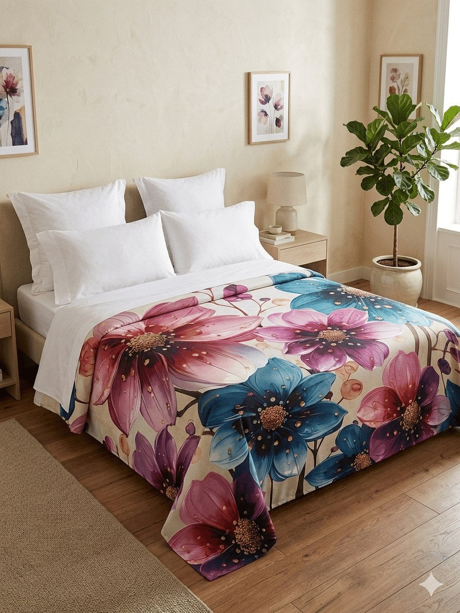 Copriletto letto matrimoniale fantasia digitale
