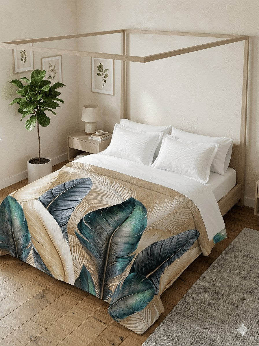 Copriletto letto matrimoniale fantasia digitale