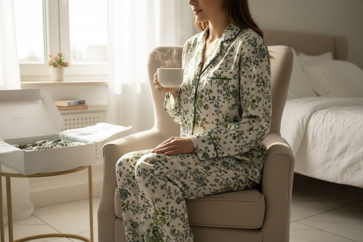 Pigiama  donna raso filo D’Angelo botanic
