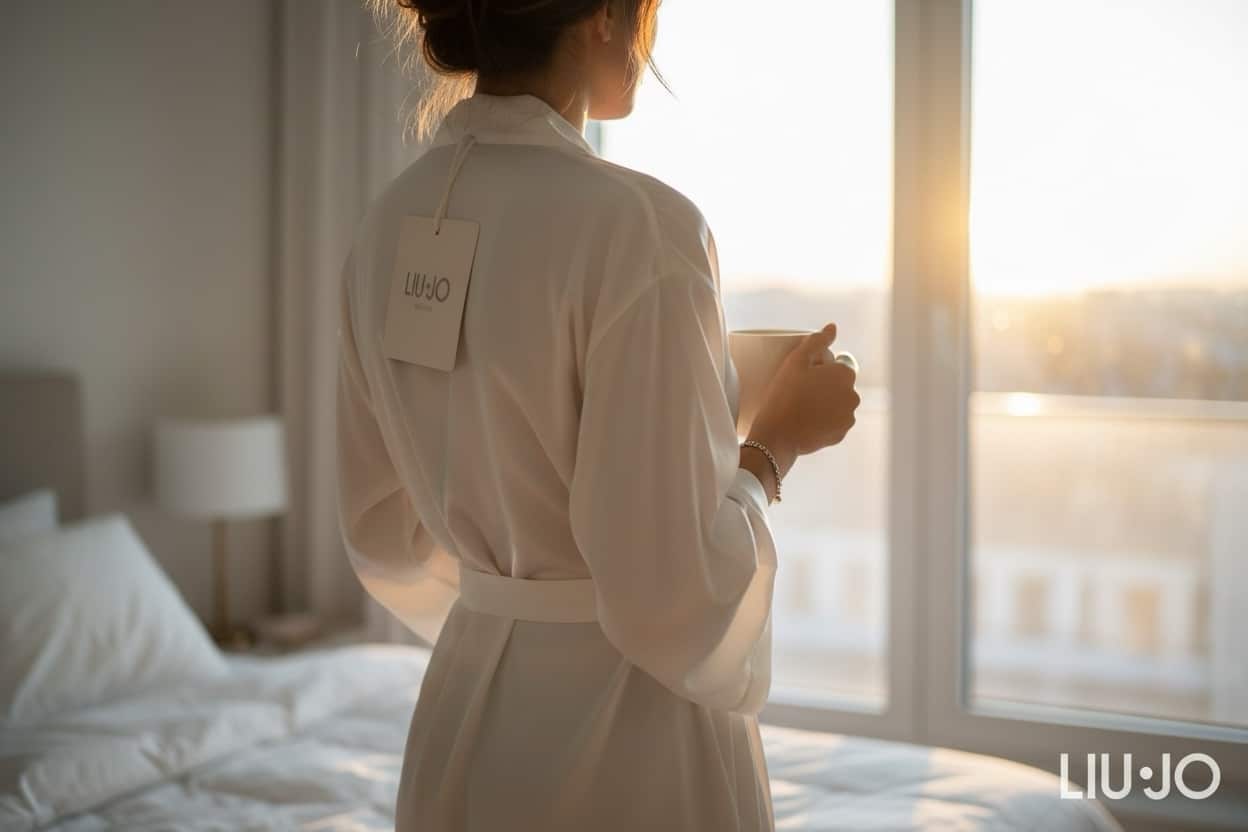 Vestaglia raso Liu Jo latte