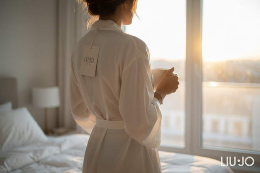 Vestaglia raso Liu Jo latte